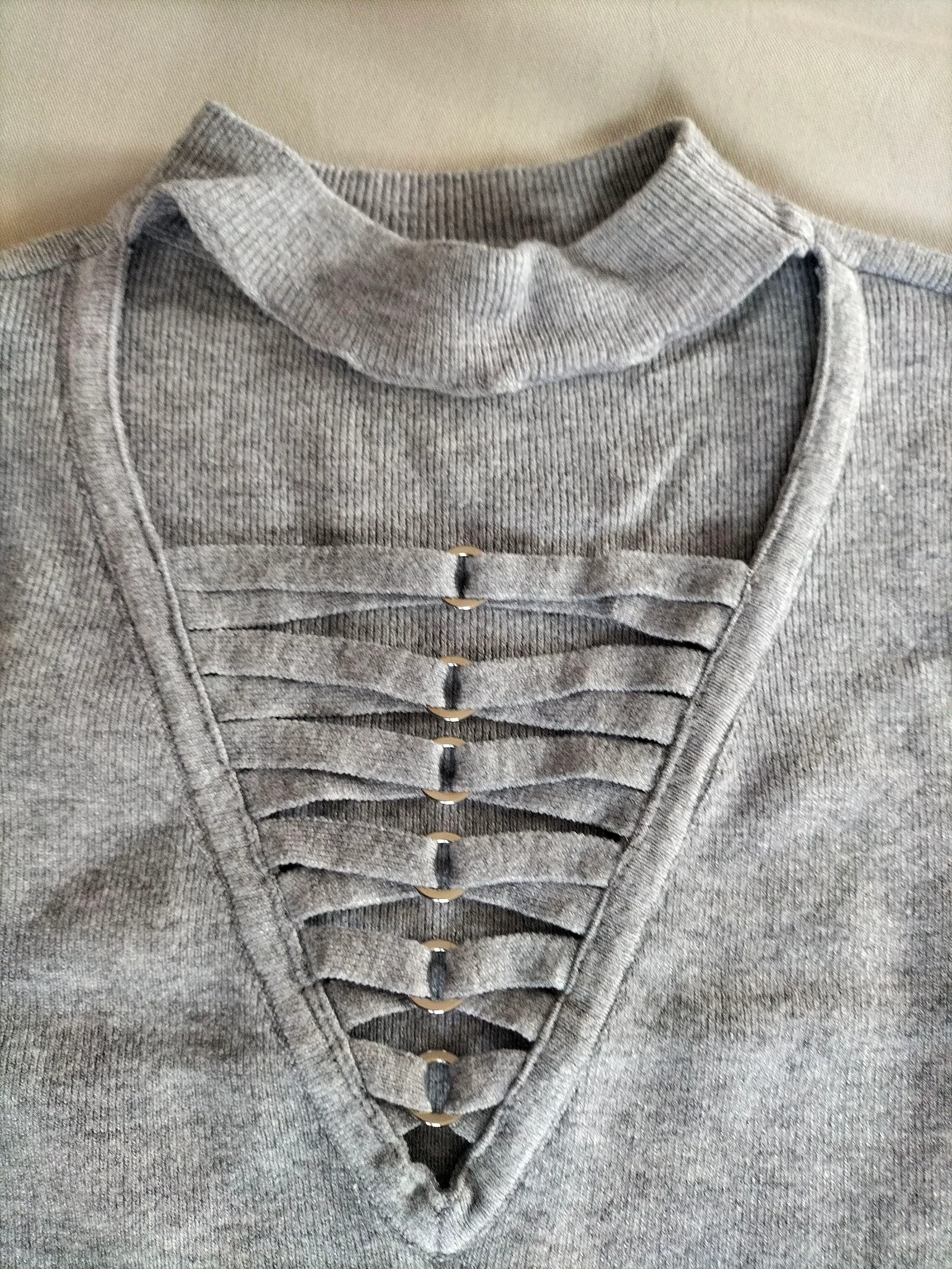 Vestido de Punto Gris Talla Única (34/36) | Moëwy | Muy buen estado – photo 4